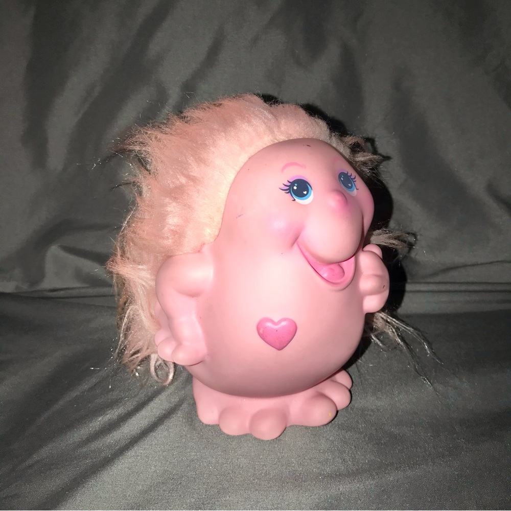 Vintage 1984 Playskool snugglebumms mama Brightly pink glow toy